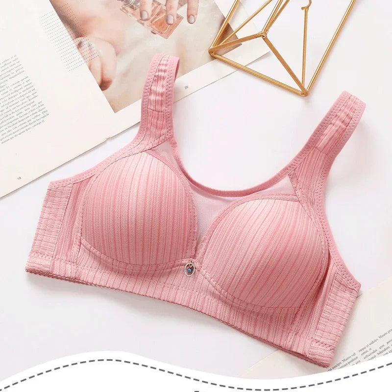 42-44 B/C Large Cup Underwear for Women Bra Large Size Comfortable No Steel Bra Fashion Bralette Tops Middle Aged Lingerie