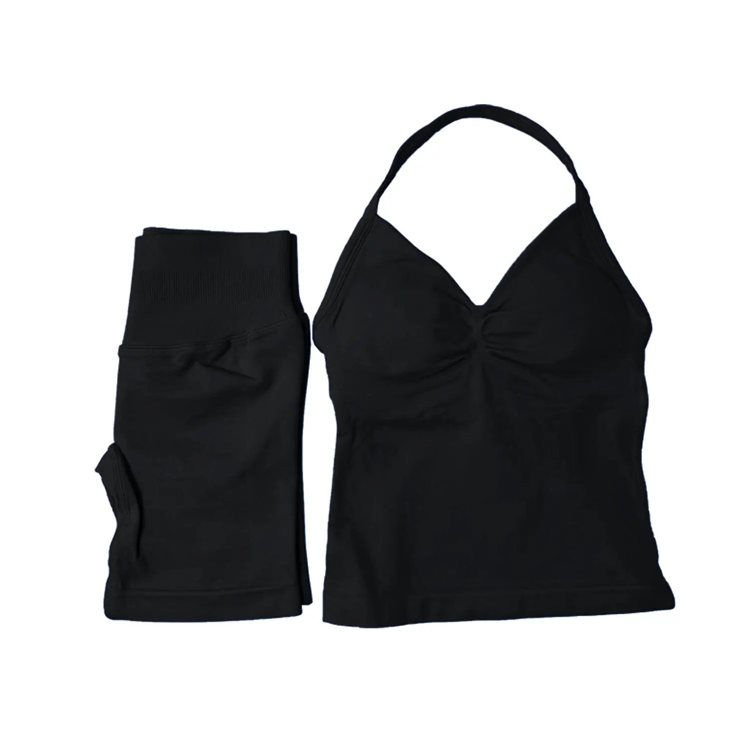 NCLAGEN Yoga Sets Women Gym Clothes ongline Strappy Top Shorts Activewear Sports 2 Piece Fitness Suit Running Workout Sportwear