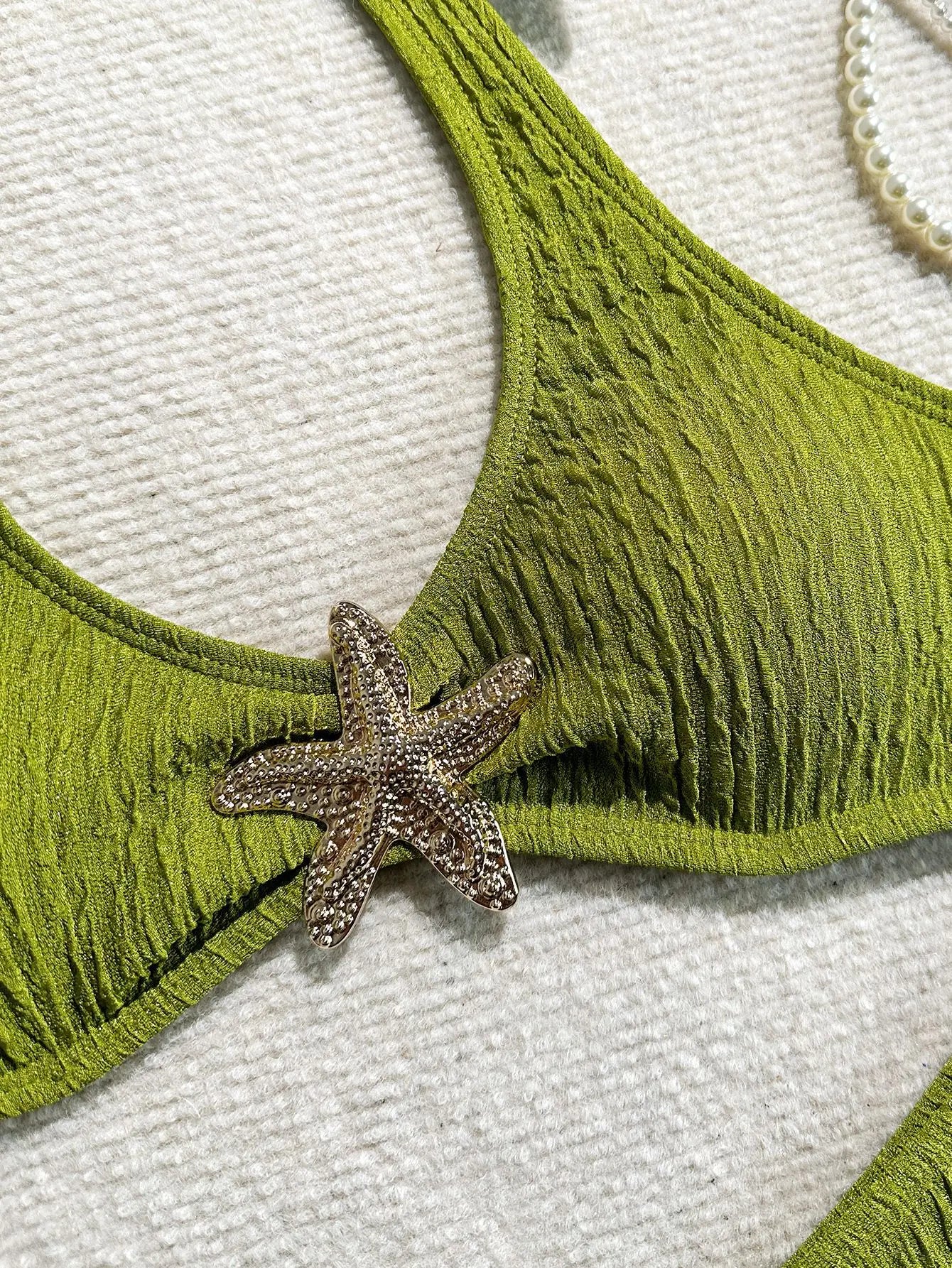 Sexy Metal Starfish Micro Bikini Set 2026 Women Brown Push Up Bra High Waist Swimsuit Summer Bathing Suit Two Piece Swimwear