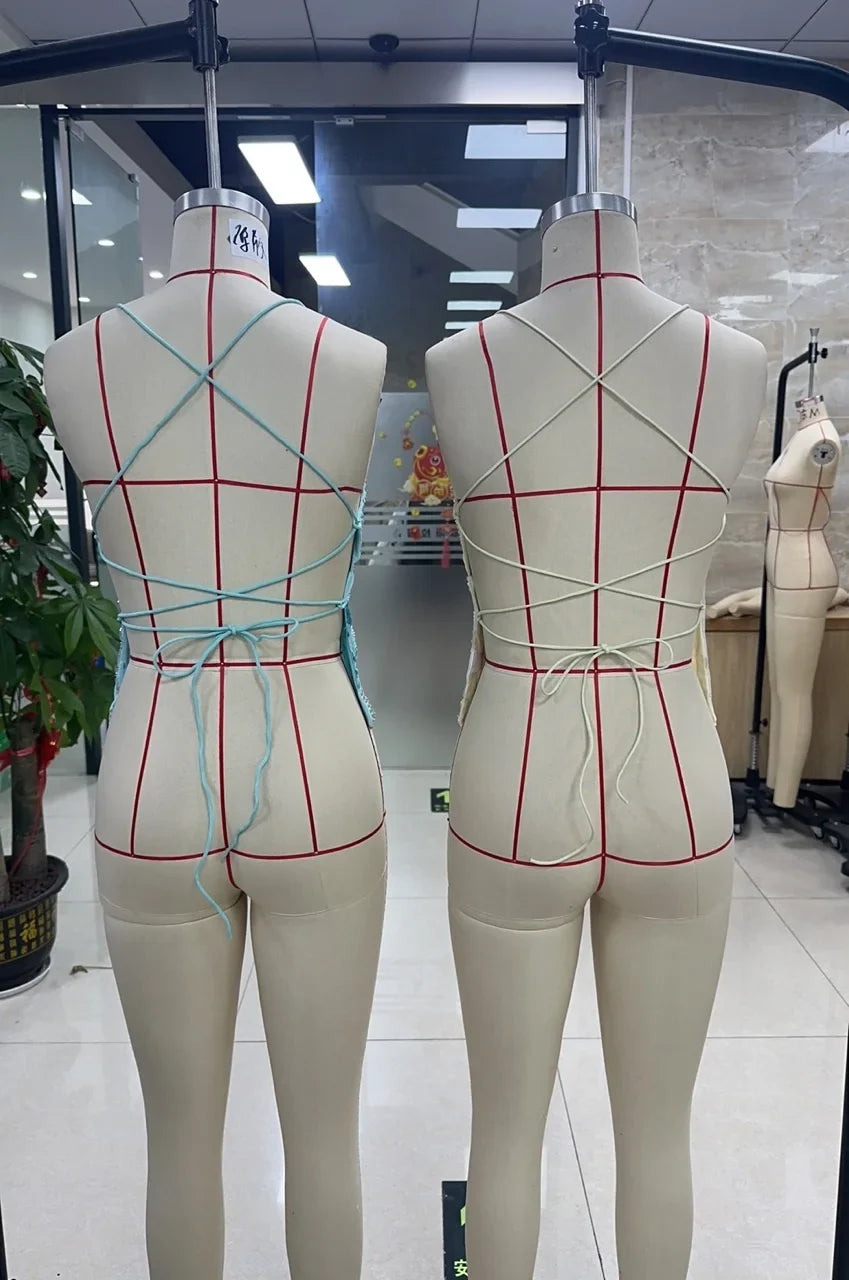 Fashion Chiffon Sleeveless Backless Tops Sexy Deep V-neck Beading Sequin Flower Summer Back Bandage Vest Women Camisole