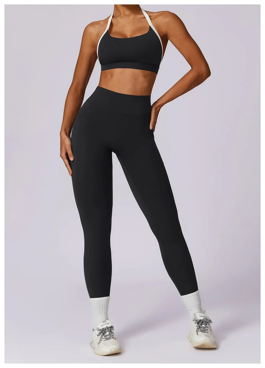 Gym Sport Bra Halter Sports Bra Anti-sweat Breathable Yoga Bra Shockproof Crop Top Fitness Top Push Up Workout Top Women