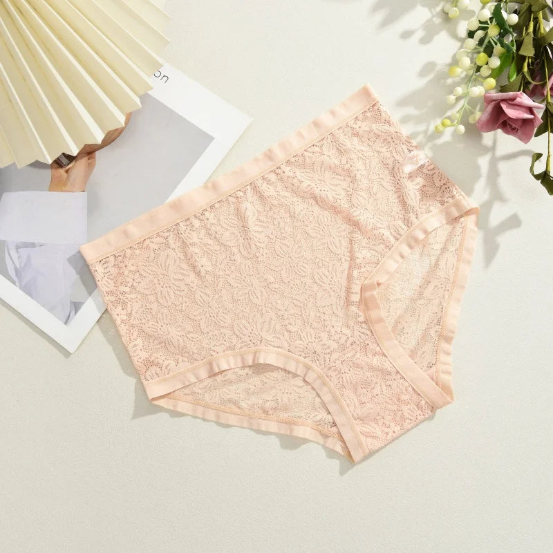 New Women Sexy Panties Safe Hollow Out Lace Floral Ladies Briefs Low Waist Solid Comfortable Hot Sale Female Underpants S-XXL