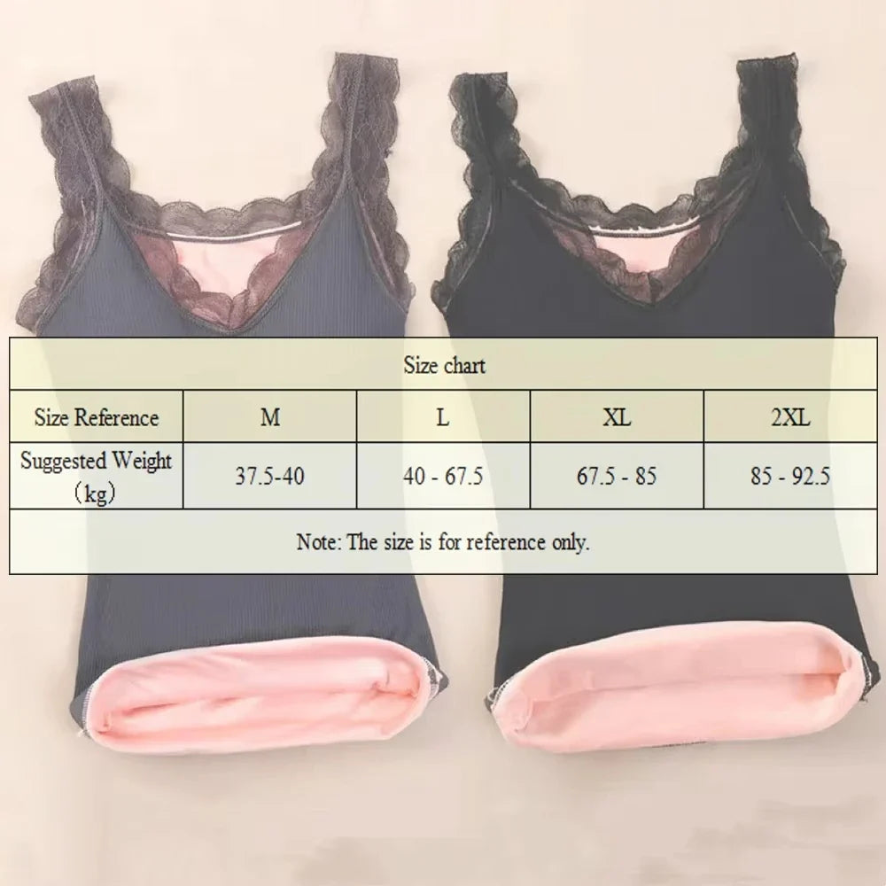 Thermal Underwear Plus Size Vest Thermo Lingerie Women Winter Clothing Warm Top Inner Wear Thermal Shirt Undershirt Intimate