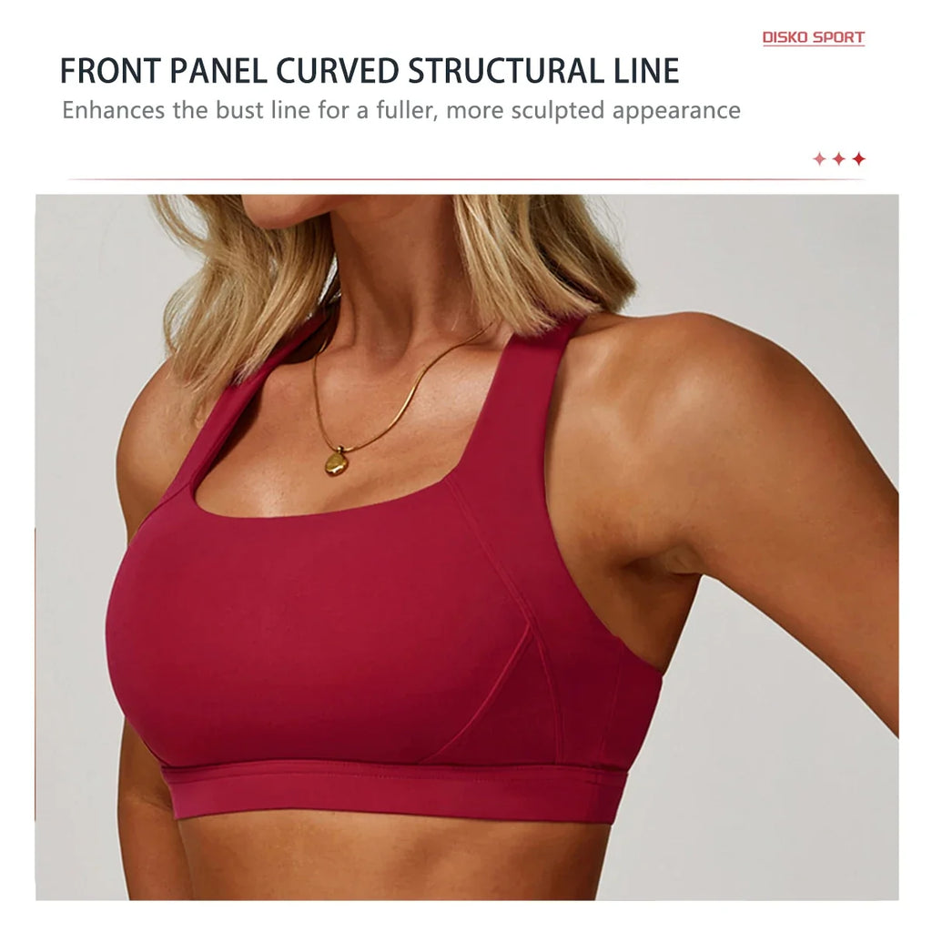 Hearuisavy Quick-Dry Backless Yoga Clothes Running Vest Women Workout Brassiere Fitness Gym Tank Top Women Push up Sports Bra