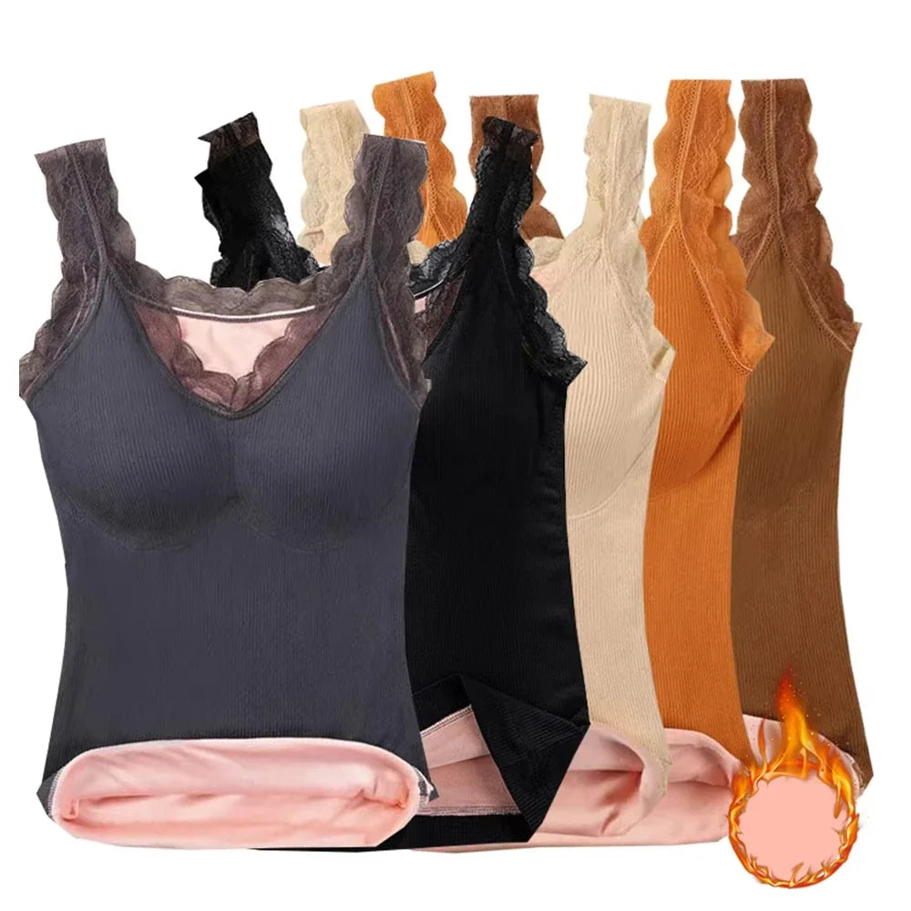 Thermal Underwear Plus Size Vest Thermo Lingerie Women Winter Clothing Warm Top Inner Wear Thermal Shirt Undershirt Intimate