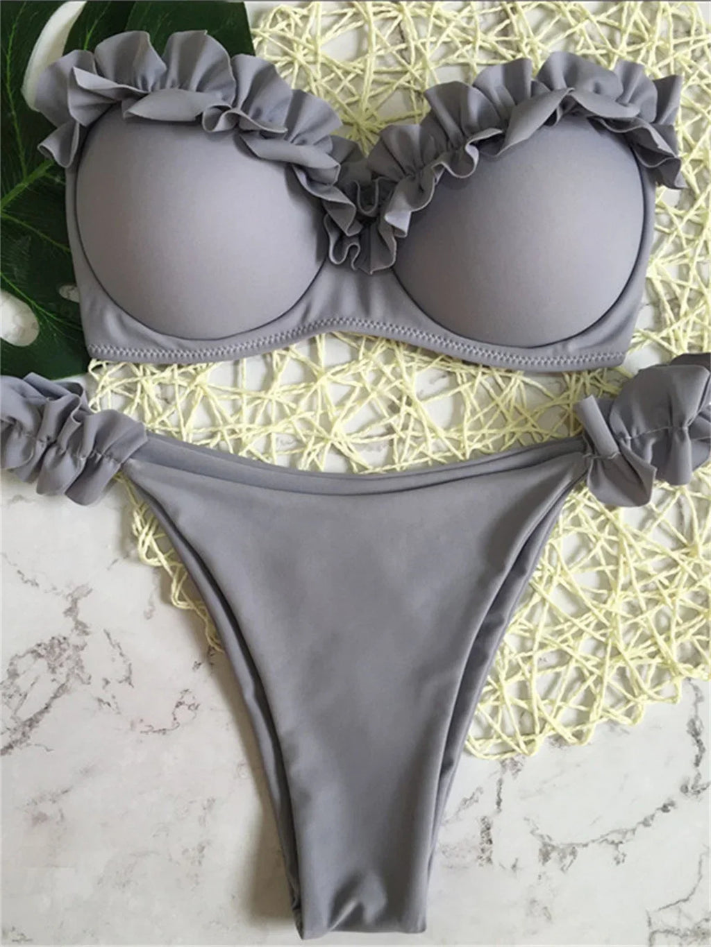 Sexy Animal Print Leopard Bikini Push Up Swimsuit Women Bikinis Sets 2026 Brazilian Bathing Suit Bandeau Beach Thong Swimwear