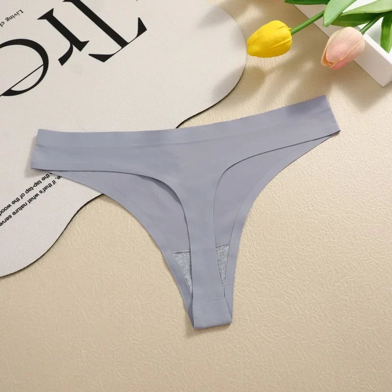 5Pcs/Set Seamless Ultra-thin panties Maillard Panties Women Ice Silk Underwear Sexy Panty Low Waist G-string Female Solid Panty