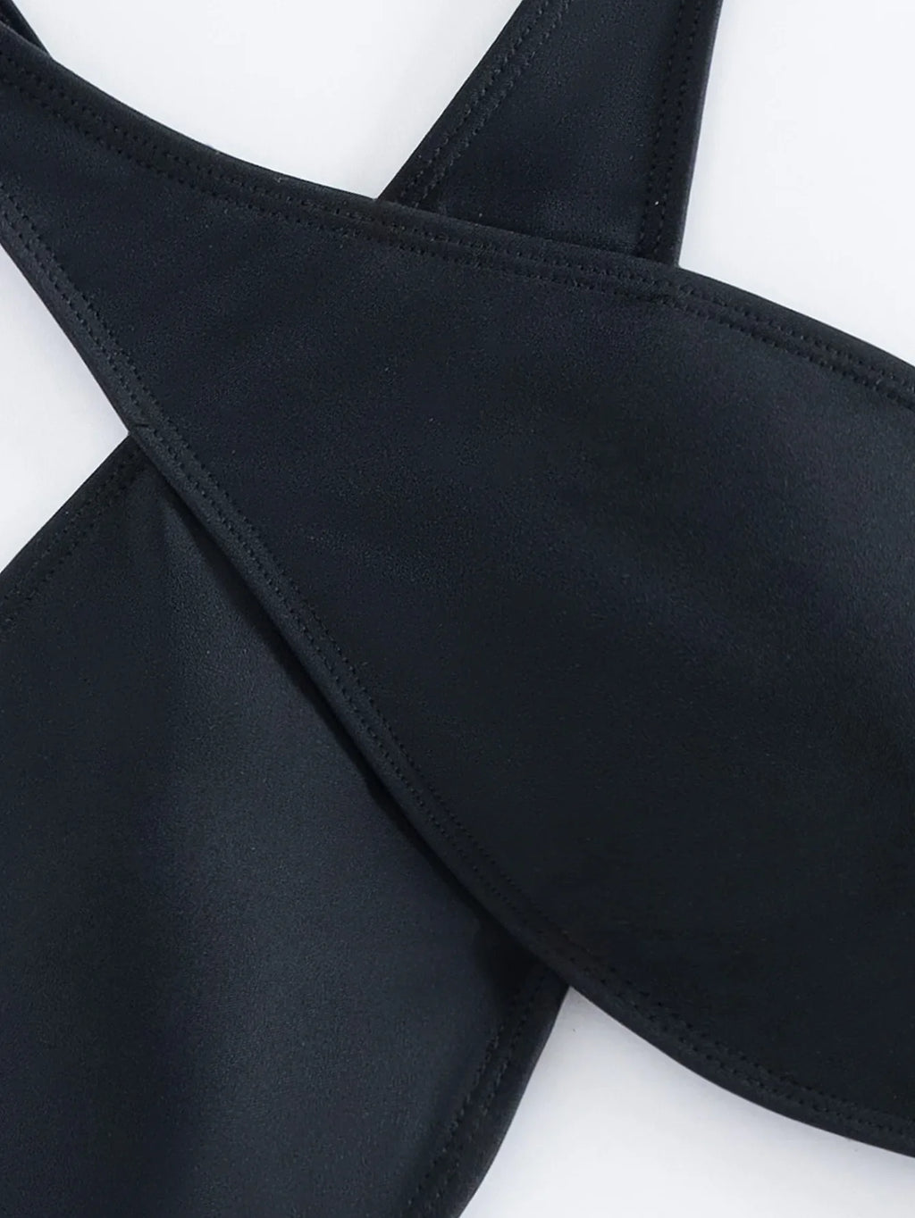 Sexy Black Red One Piece Swimsuit Women Halter Cross Hollow Out Bikini 2025 Beach Bathing Suit Backless Bandage Thong Swimwear