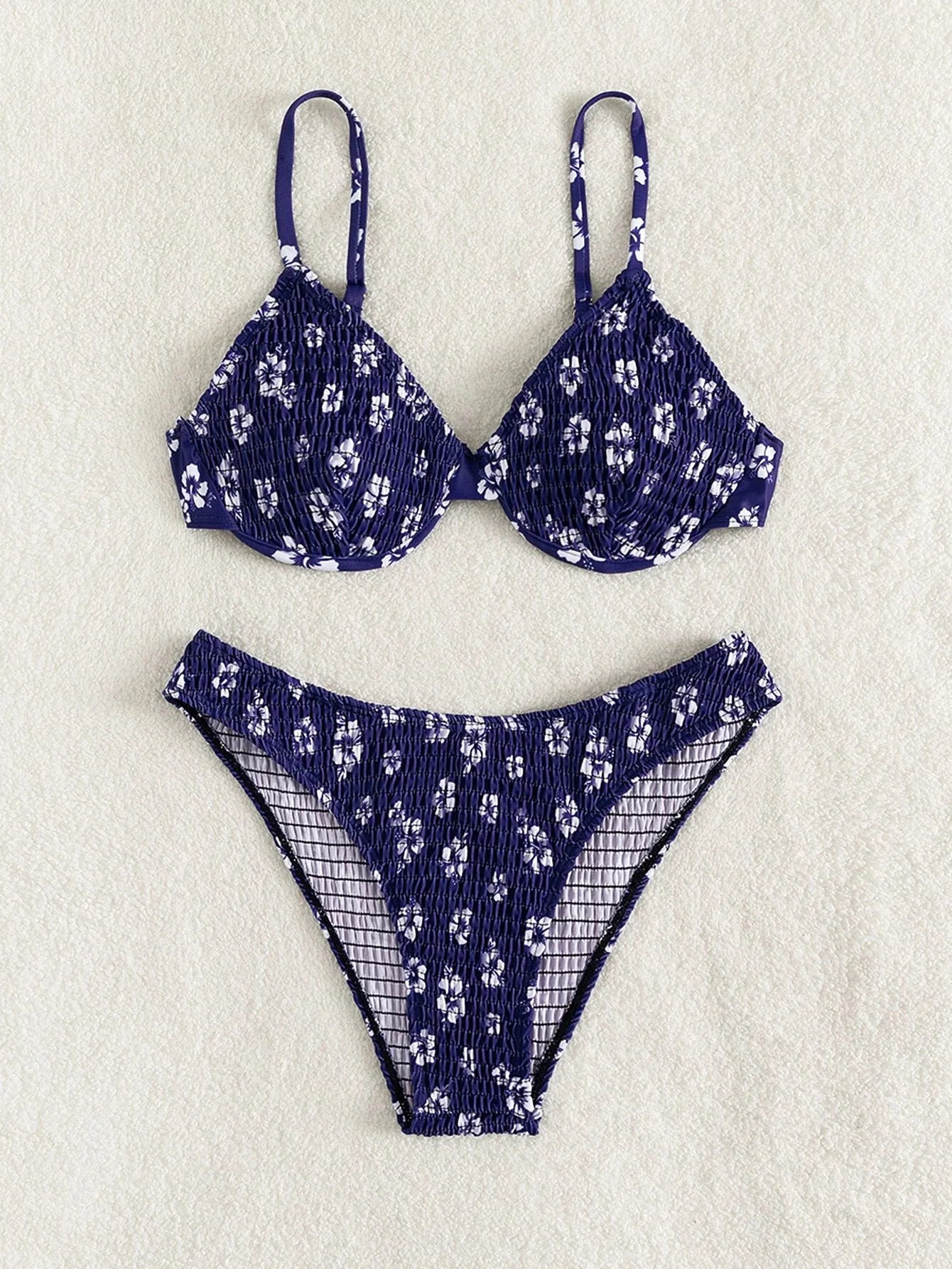 2026 Sexy Floral Twin Strap Bralette Bikini Women Swimsuit Triangle Swimwear Bathing Suits Two-piece Biquini Thong Bikinis Sets