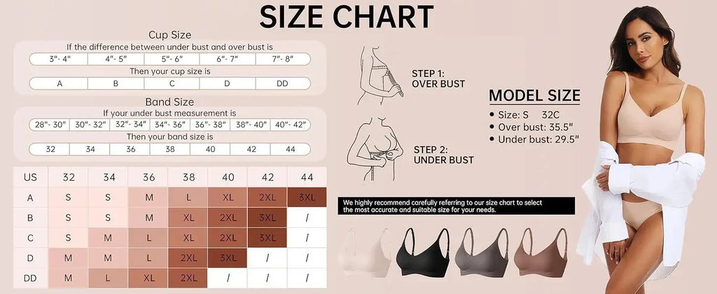Women's Wire-Free Seamless Bra 3/4 Cup Thin Molded Cup Soft Support Bra Comfortable Breathable and beauty Smooth Bra Push-Up