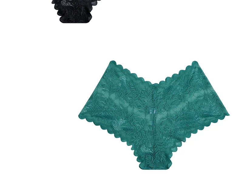 6PCS Women Lace Boxers Briefs Sexy Seamless Breathable Low Waist Female Underwear Solid Color Intimates High Elastic Lingerie