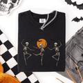 Skeleton Dancers Halloween Night Parade Of Spooky Silhouettes Comfort Colors Tee