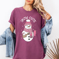 Snow Cute Bougie Snowman Christmas Winter Xmas Cozy Holiday Edition Comfort Colors Tee