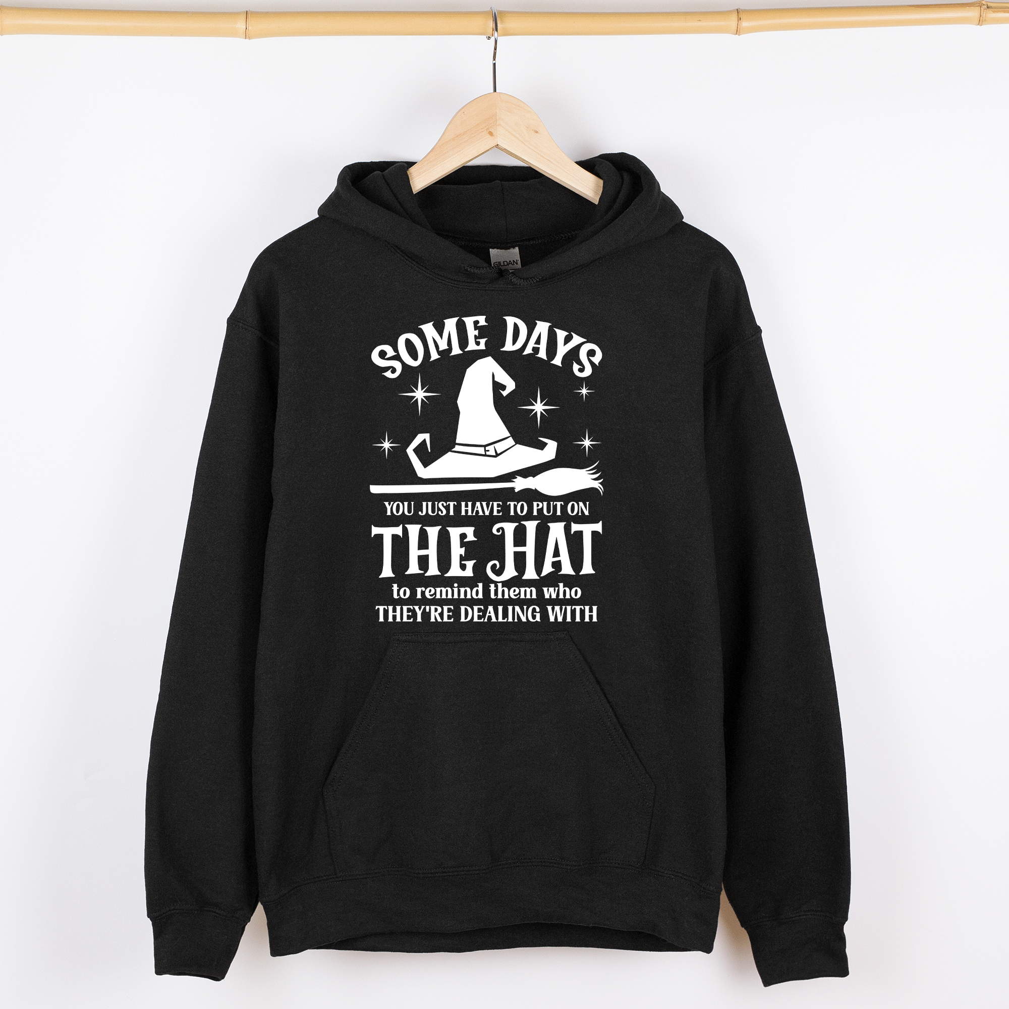 Season Of The Witch Retro Halloween Monster Artwork And Sassy Spooky Vibes Graphic Hoodie