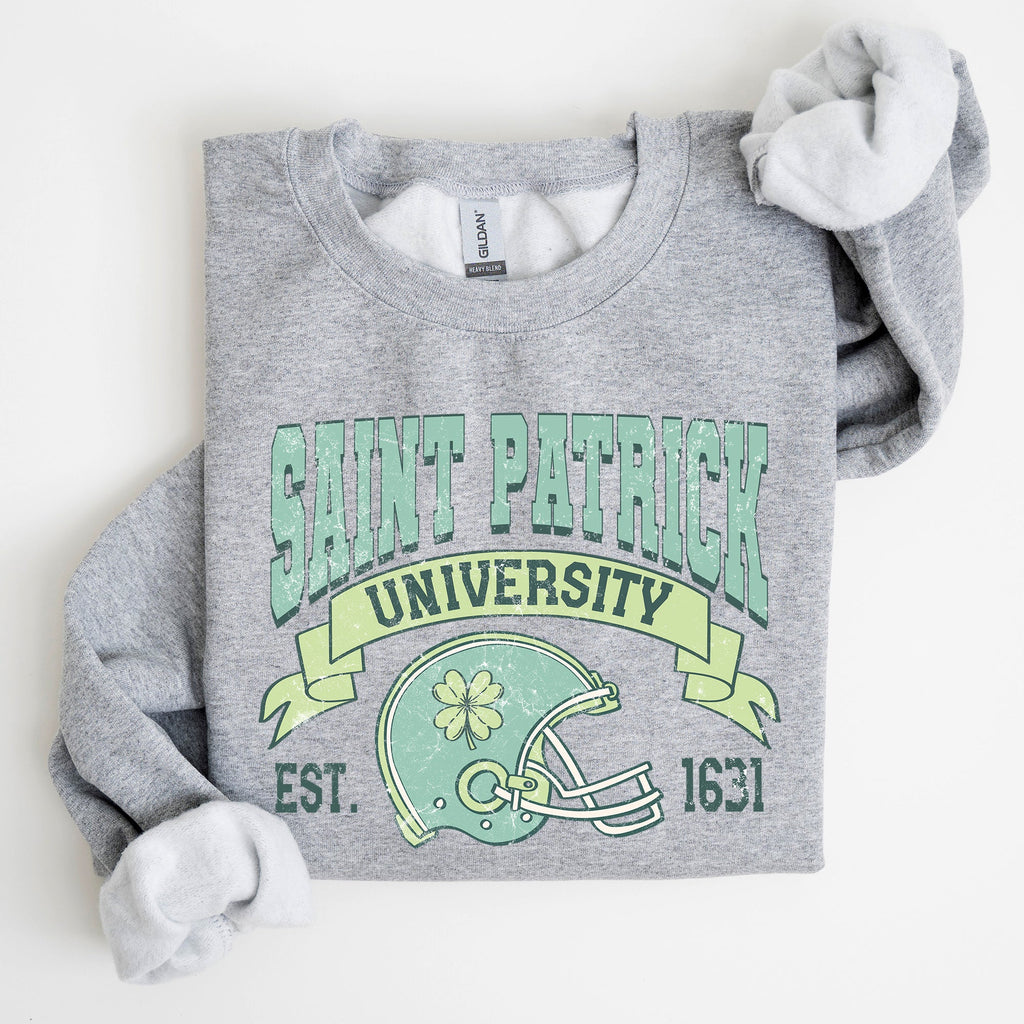 St Patrick University Vintage College Ireland Football St Patrick's Day Sweatshirt
