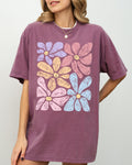 Striking Abstract Flowers Boho Floral Design With Summer Vibes Nature Gardening Festival Comfort Colors Tee