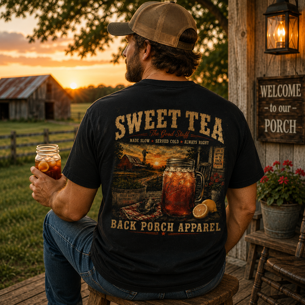 Sweet Tea Comfort Colors T-Shirt – Southern Porch Life Graphic Tee by Back Porch Apparel
