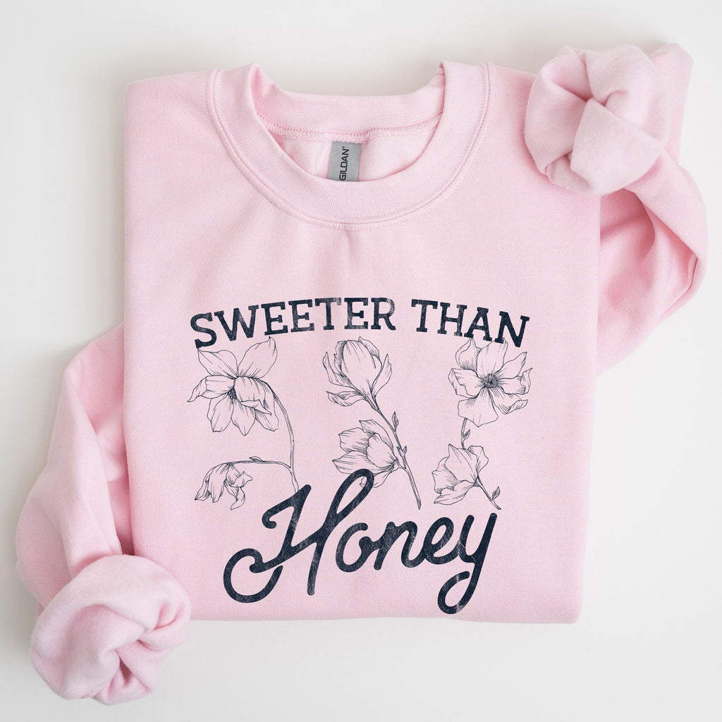 Sweeter Than Honey, Country Gal Western Cowgirl Spirit Graphic Sweatshirt For Rustic Country Living