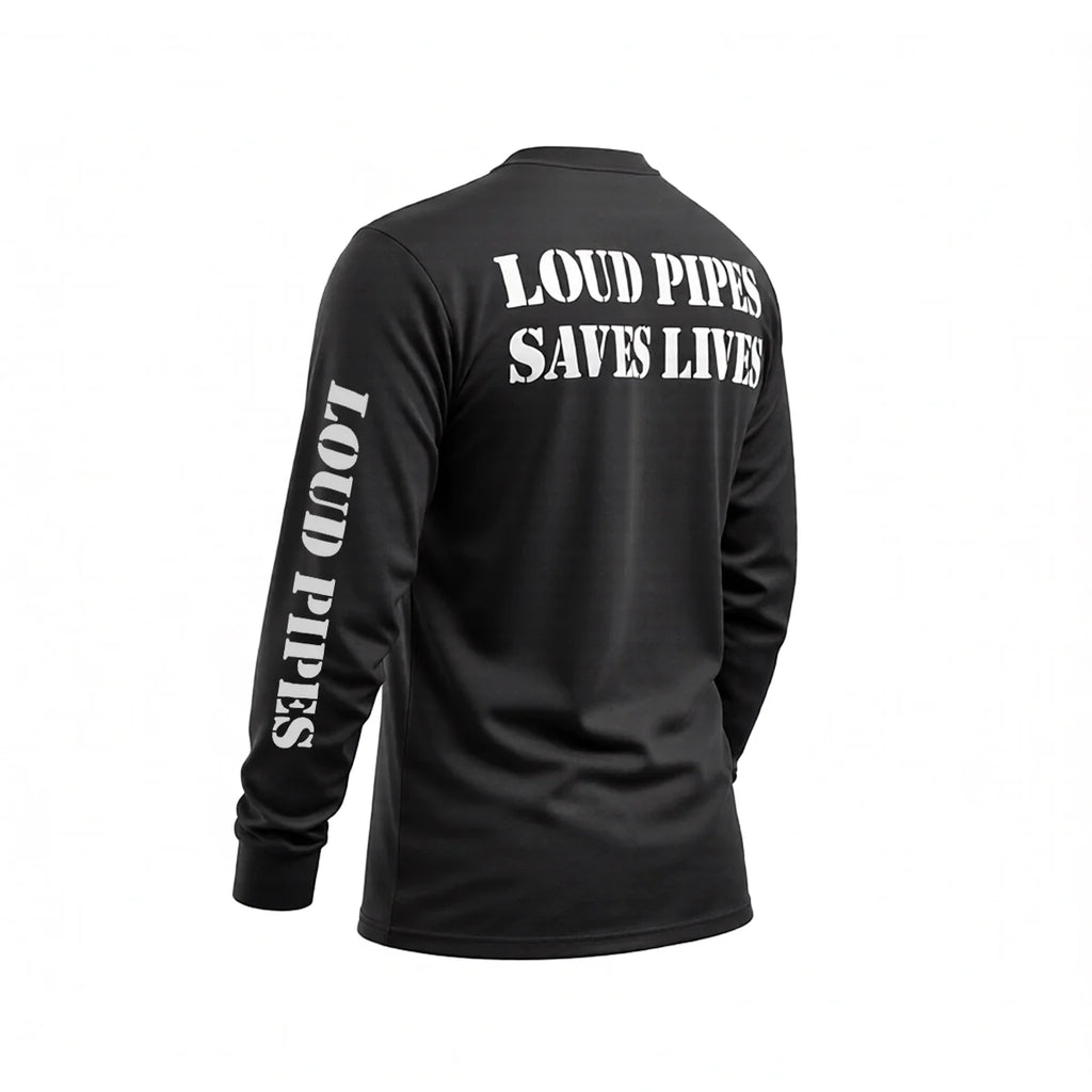 Loud Pipes Save Lives - Men's Long Sleeve Biker Tee
