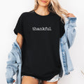 Thankful Minimalist Thanksgiving Autumn Fall Cozy Rustic Heritage Landscape Graphic Tee