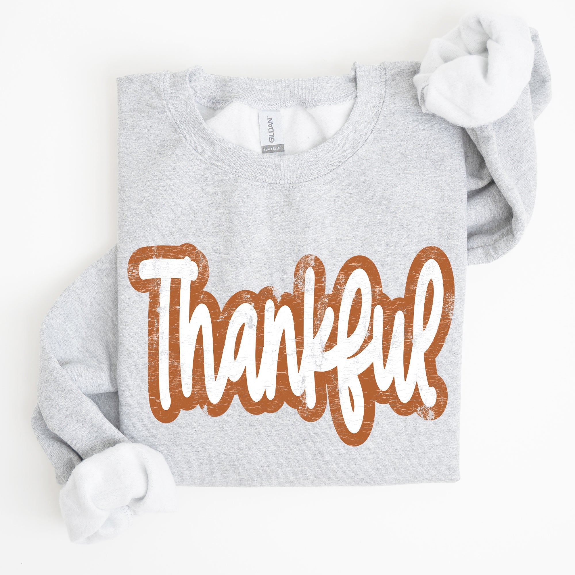 Thankful Thanksgiving Positivity Mental Health Vintage Wellness Message Sweatshirt