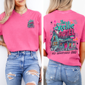 The Skellie Motel Haunted House Front And Back Design With Bats Ghosts And Witches Comfort Colors Tee
