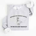 Toughest Battles Silliest Soldier Goose Meme Aesthetic Humor Premium Cotton Sweatshirt