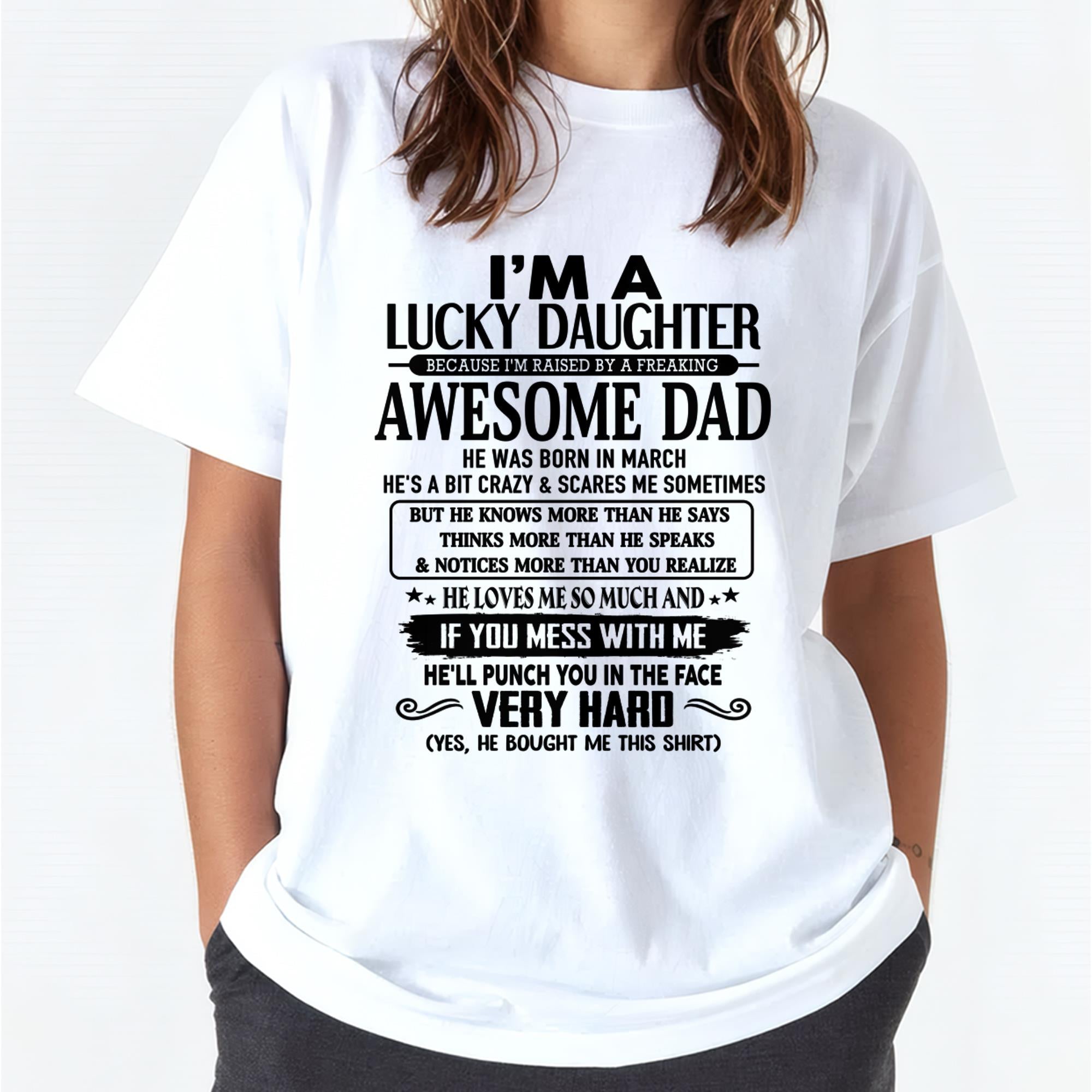 March - I'm Lucky Daughter - Gift for Daughter from Dad - NGHL03 (SKU-TLUCKYDD-03)