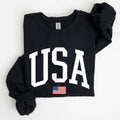 USA Flag America Patriotic Fourth Of July National Pride Emblem Vintage Stars And Stripes Design Sweatshirt