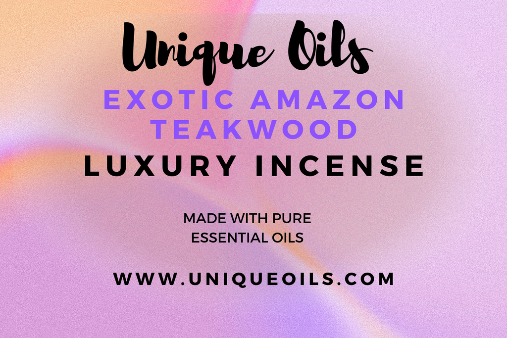 Unique Oils Luxury Incense - Exotic Amazon Teakwood (pack of 10)