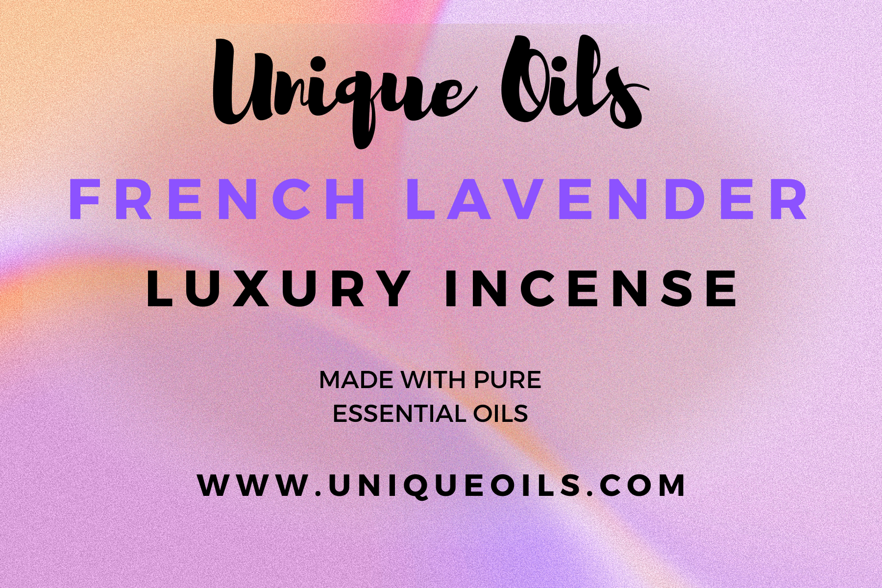 Unique Oils Luxury Incense - French Lavender (pack of 10)