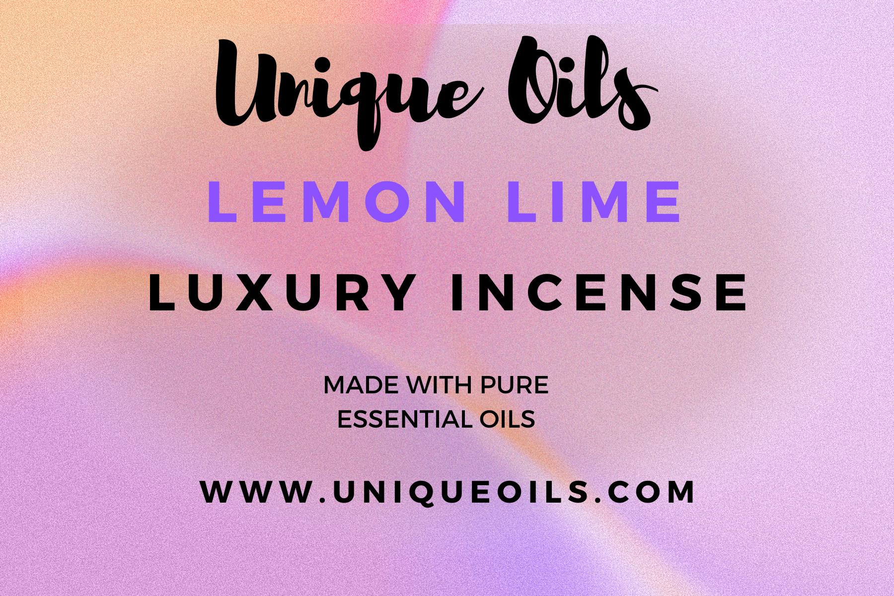 Unique Oils Luxury Incense - Lemon Lime (pack of 10)