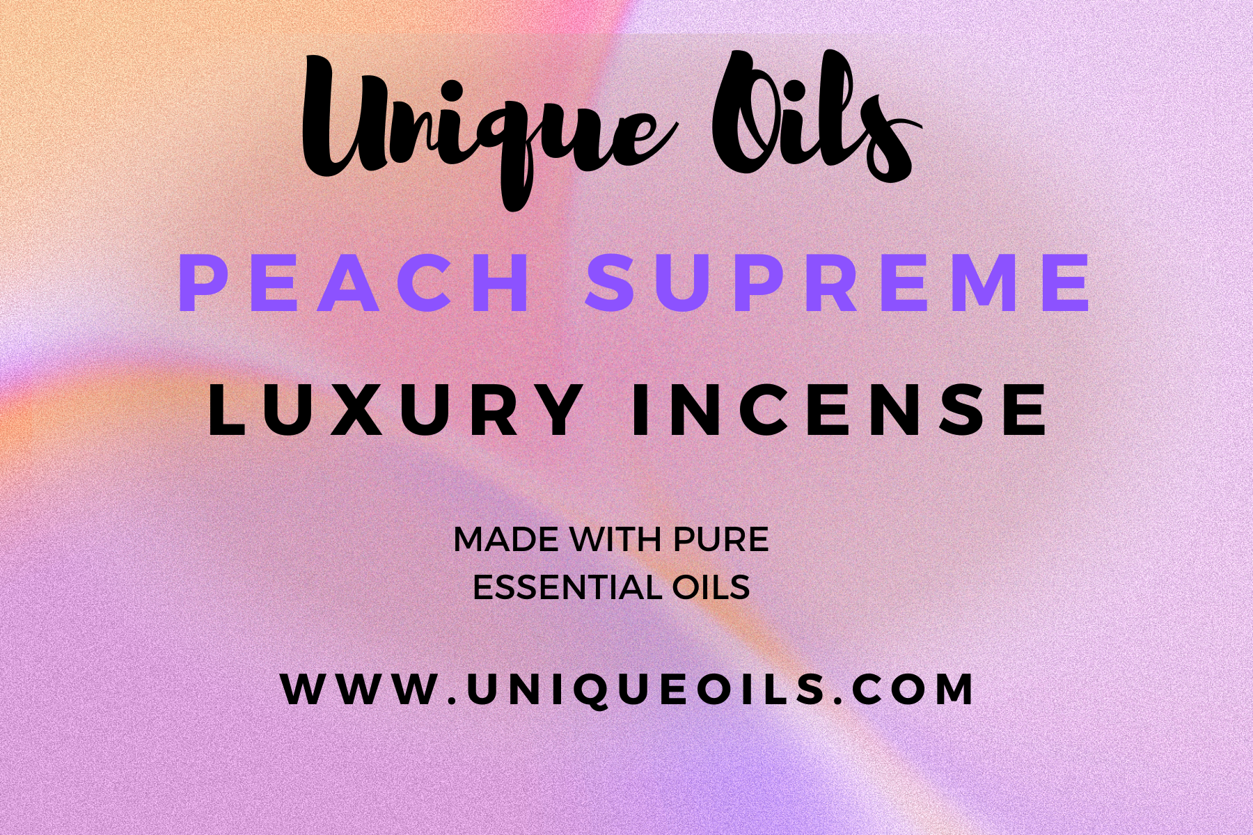 Unique Oils Luxury Incense - Peach Supreme (pack of 10)