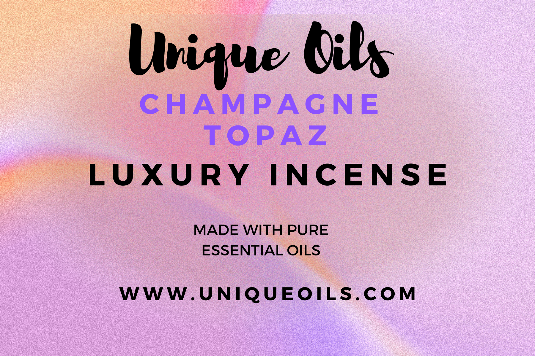 Unique Oils Luxury Incense - Champagne Topaz (pack of 10)
