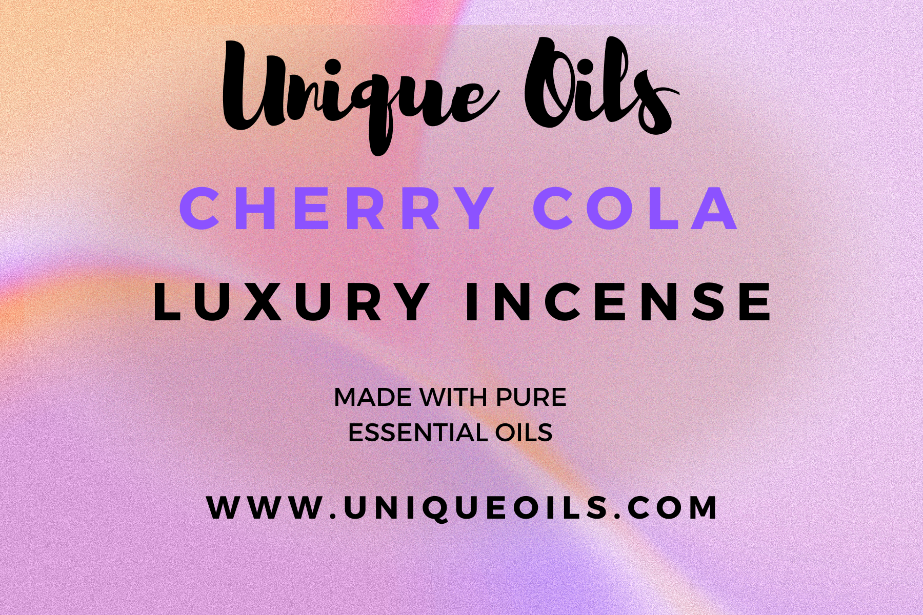 Unique Oils Luxury Incense - Cherry Cola (pack of 10)
