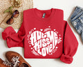 Hug Me Kiss Me Love Me Vintage Valentines Day Cozy Romance Heartfelt Edition Sweatshirt