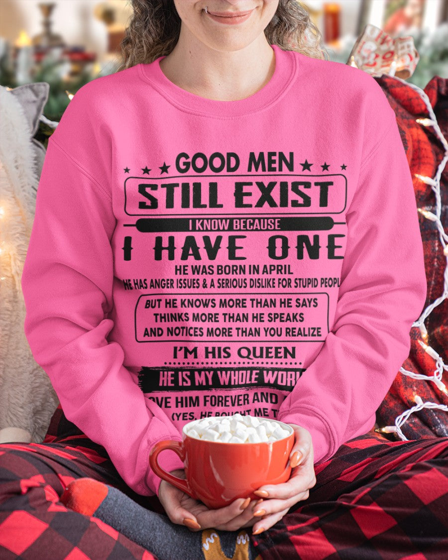 April - Good men Still Exist - gift for your girlfriend, wife from Husband - NGHL04 (SKU-GM-04)