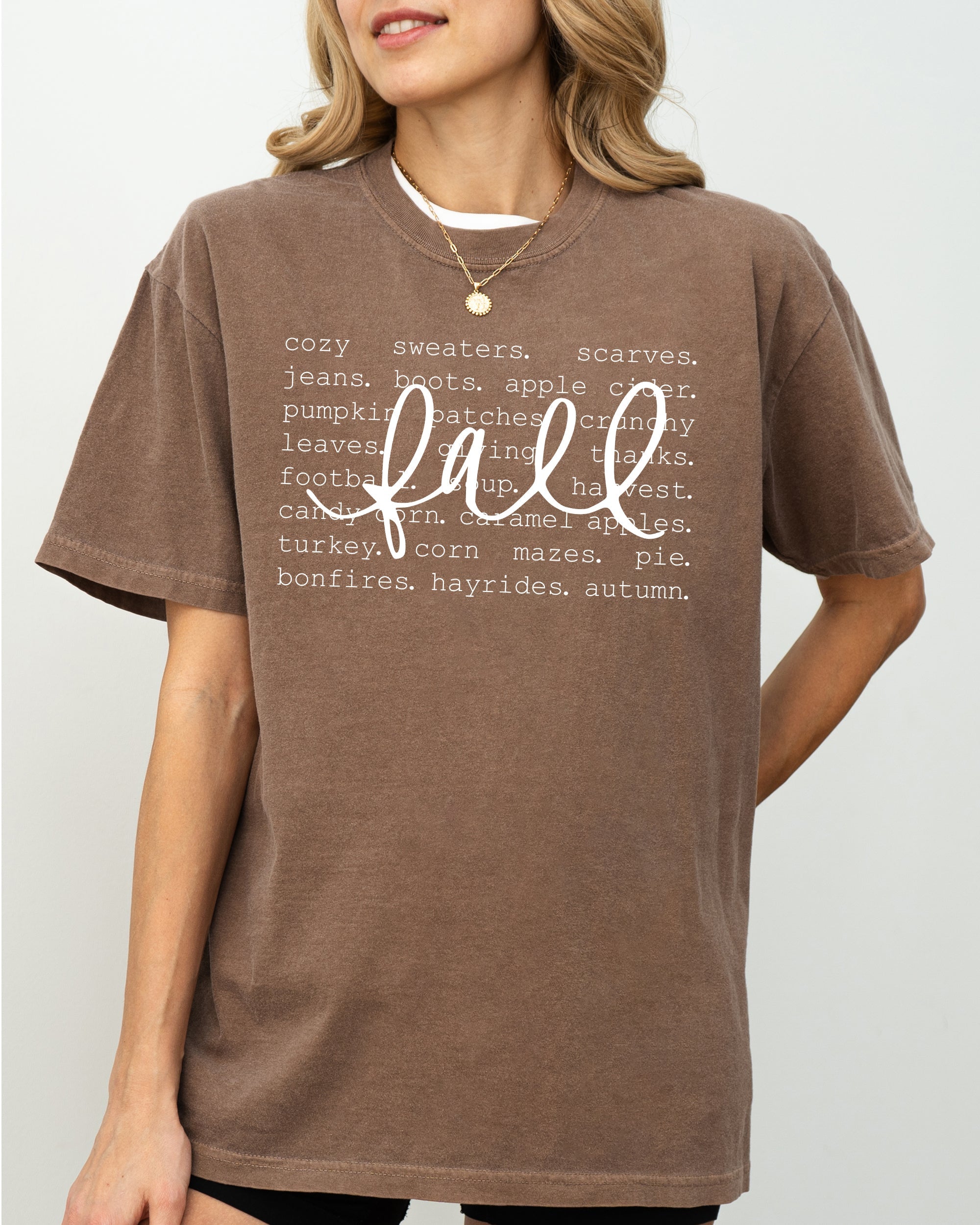 We Love Fall Autumn Minimal Simplicity Halloween Thanksgiving Comfort Colors Tee