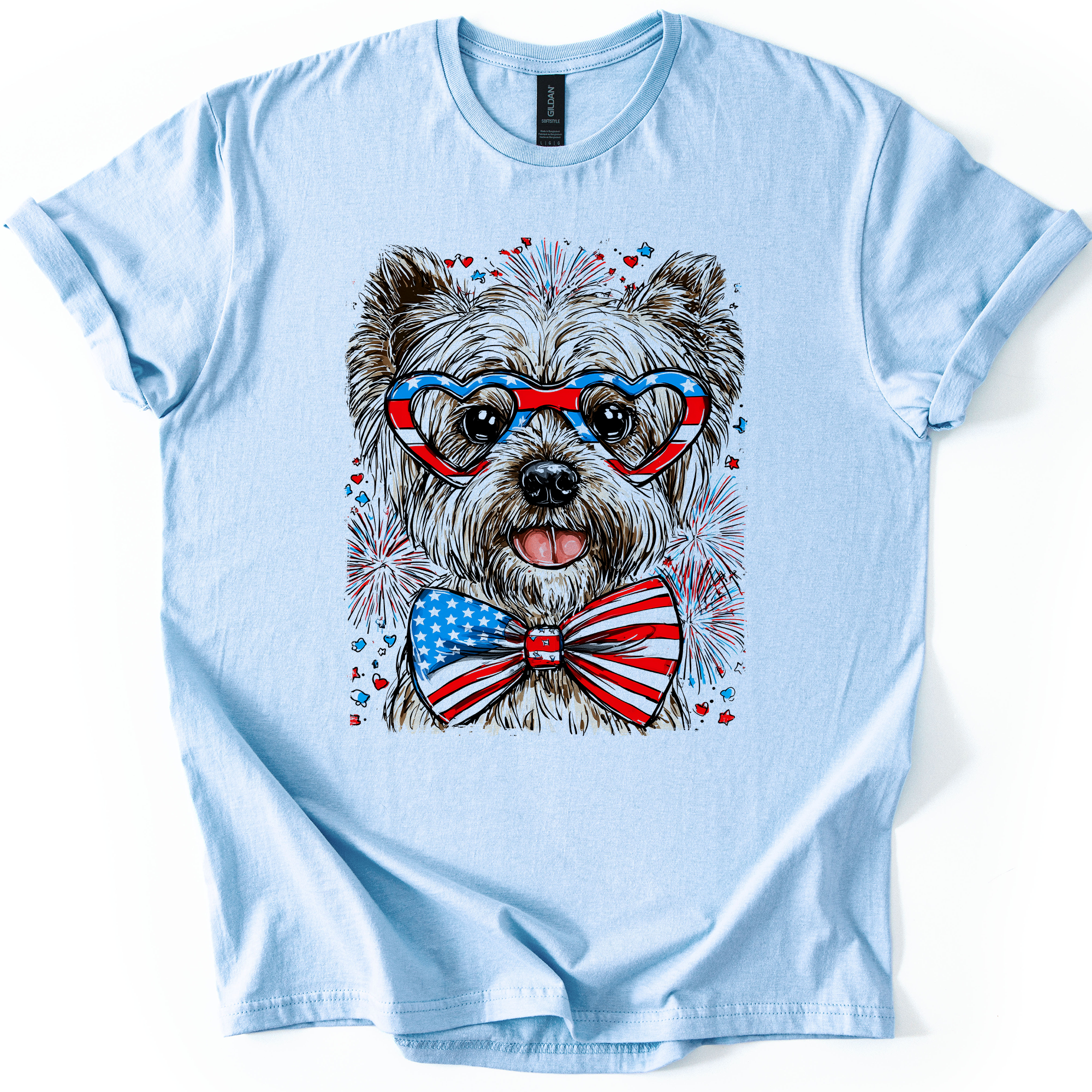 Westie Patriotic West Highland White Terrier USA 4th of July Pride Pet Lover Edition Graphic Tee