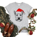 Westie West Highland White Terrier Santa Christmas Dog Lover Pet Comfort Colors Tee