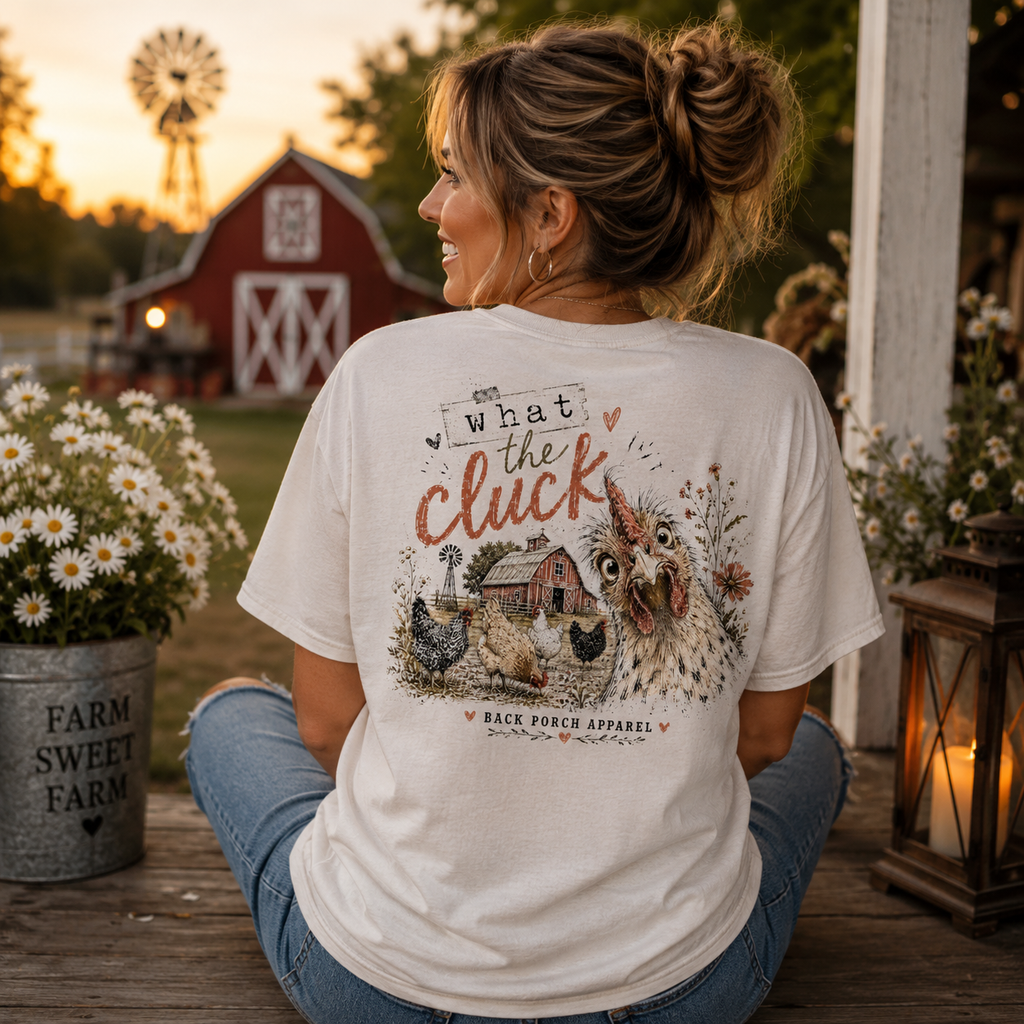 What the Cluck Funny Chicken T-Shirt | Women's Super Soft Ring Spun Cotton Graphic Tee
