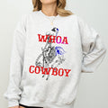 Whoa Cowboy Bronco Ride Rodeo Skeleton Illustration Across The Wild West Theme Stories Sweatshirt
