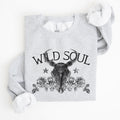 Wild Soul Cowboy Skull Roses Country Cowgirl Spirit Rustic Western Americana Legend Sweatshirt