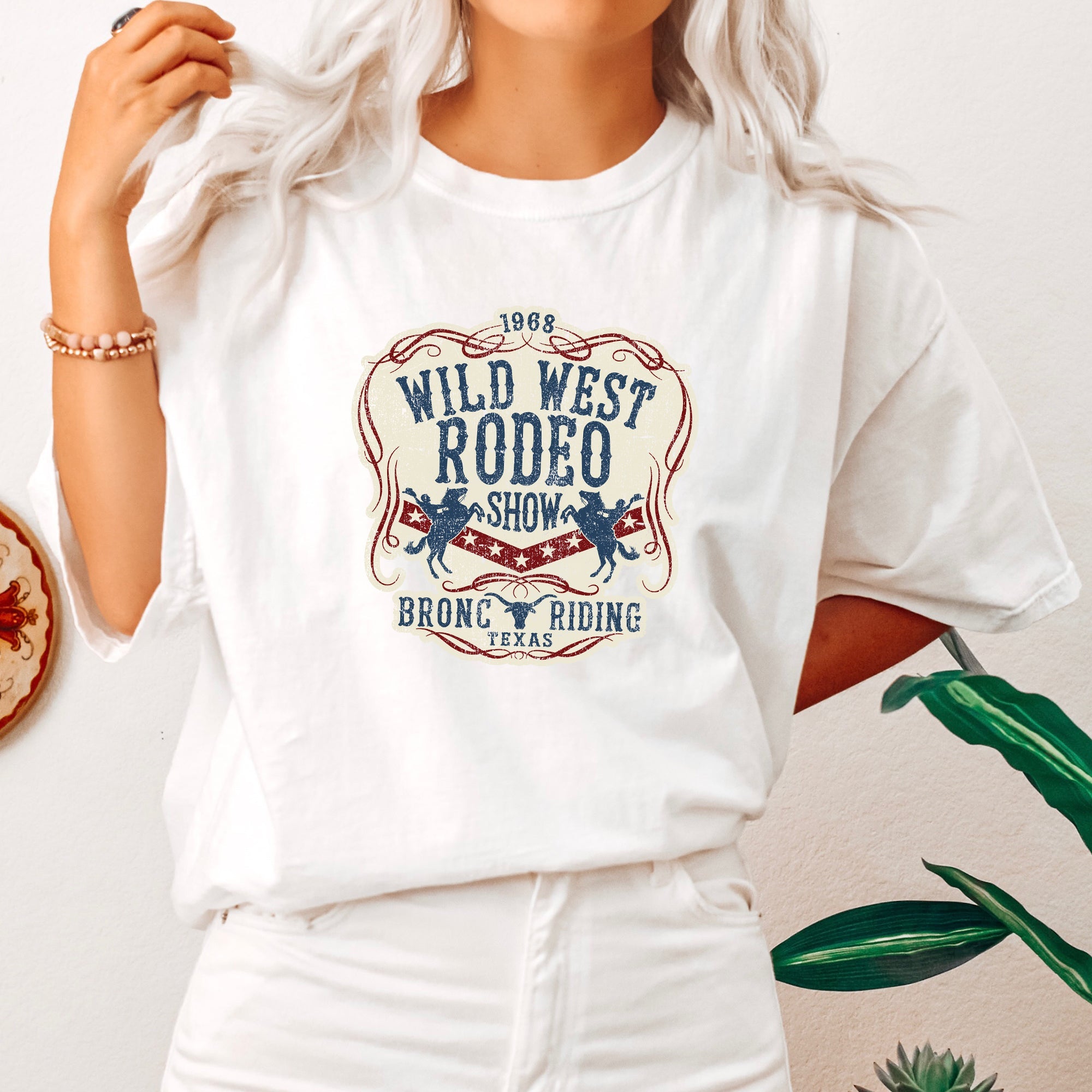 Wild West Rodeo Show Bronco Riding Cowboys And Cowgirls Vintage Western Heritage Collection Comfort Colors Tee