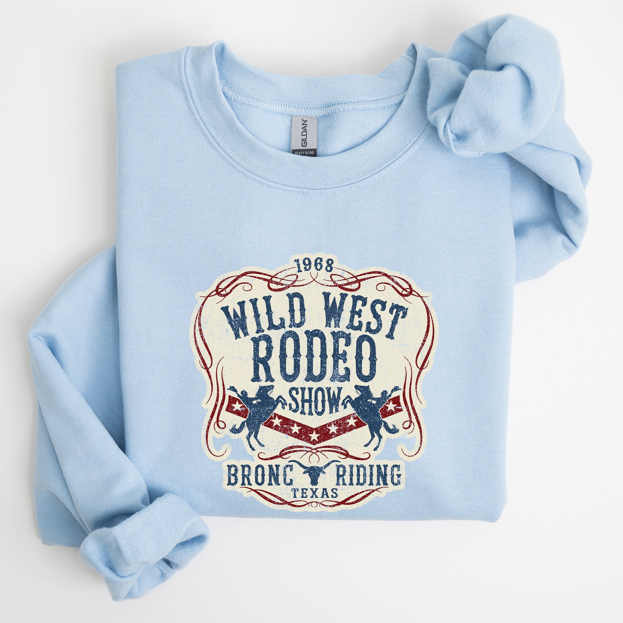 Wild West Rodeo Show Bronco Riding Cowboy Cowgirl Classic Western Adventure Sweatshirt