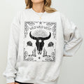 Wild Wild West Skull Cattle Cowboy Cowgirl Western Frontier Legend Saloon Style Sweatshirt