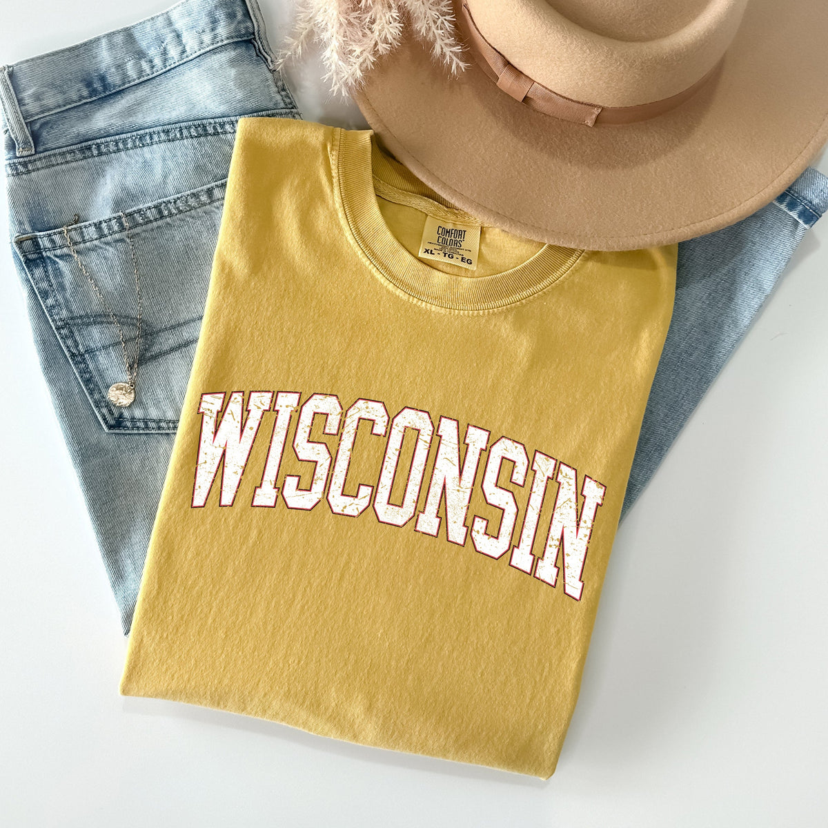Wisconsin Football Game Day Tailgate Party University State Fans Unite Comfort Colors Tee