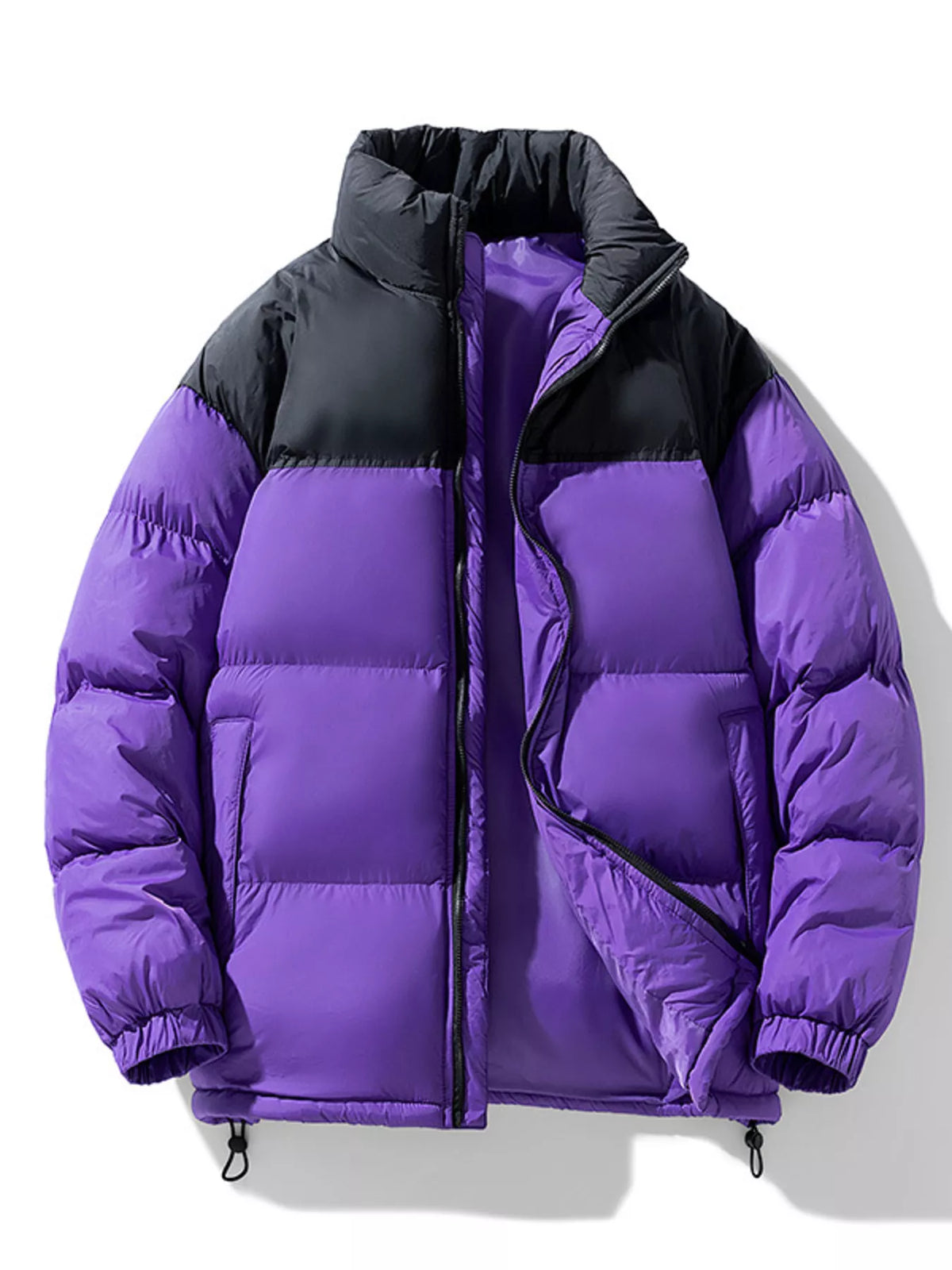 Men's Full Size Padded Zip Up Puffer Jacket Plus Size