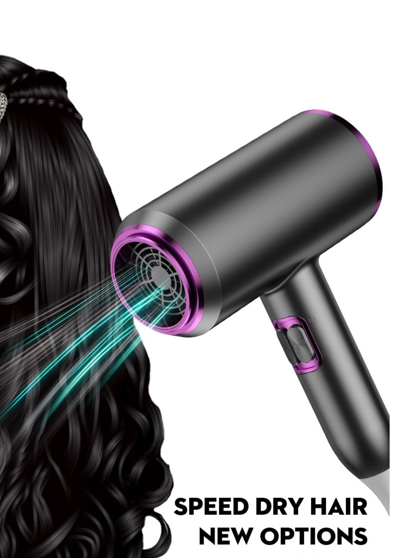 Portable Negative Ion Household Hair Dryer