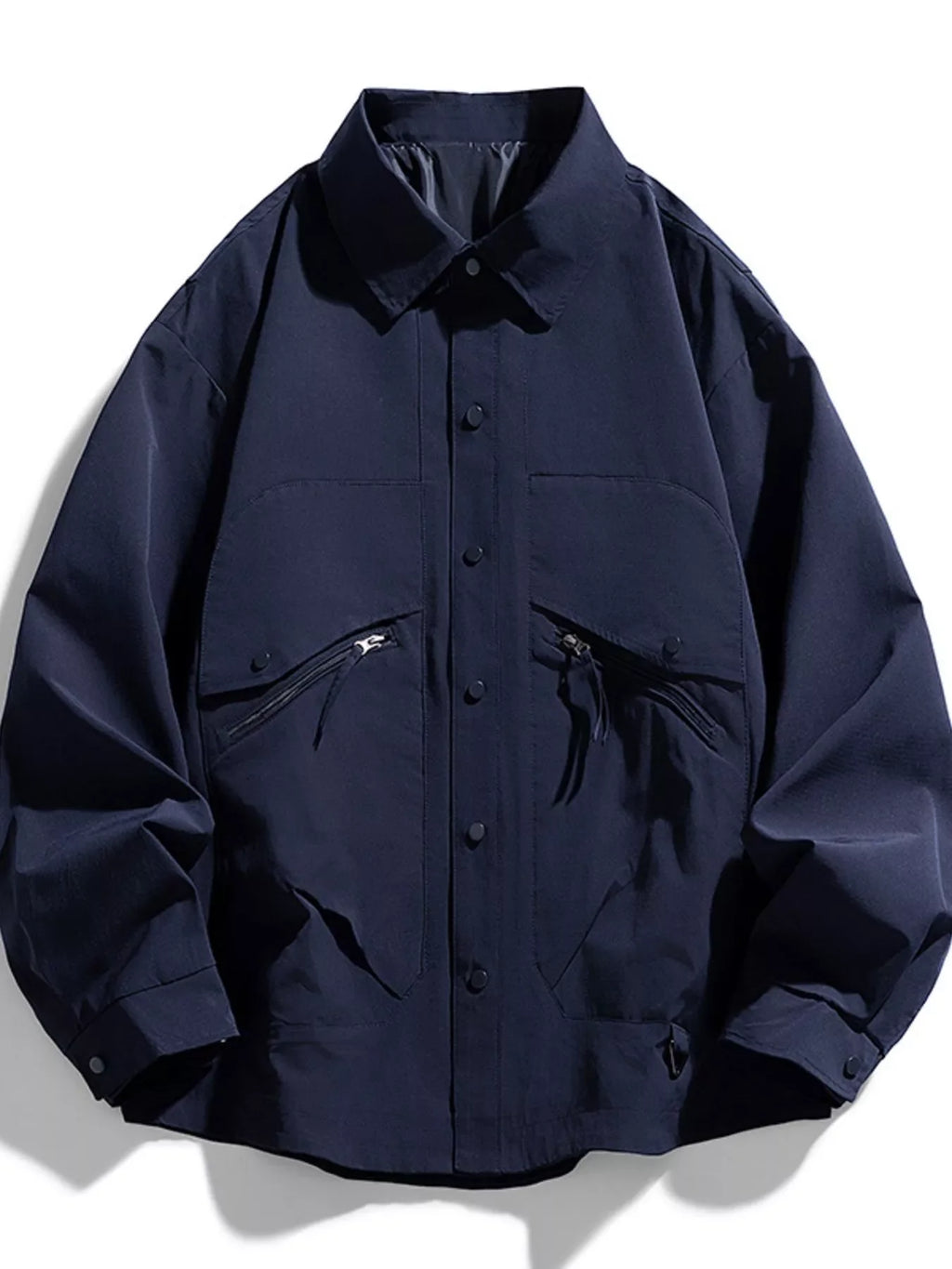 Men's Plus Size Casual Snap-Down Jacket